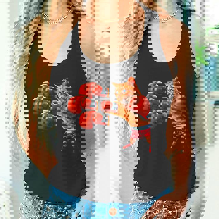 面白いtシャツ 猫 ネコ ボクシング メンズ 猫好き グッズ おもしろ 面白い 服 ネタ にゃんこ 猫の下僕 タンクトップ