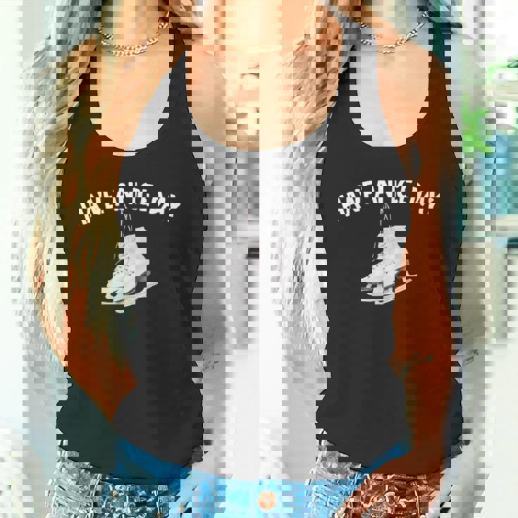 面白いアイススケートアート メンズ レディース スケーター フィギュアスケート タンクトップ