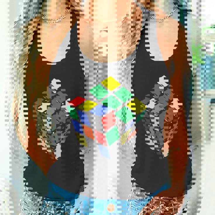 面白いオタクシェルドンパズルキューブ数学科学教師オタク タンクトップ