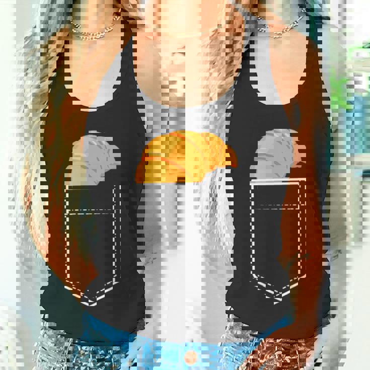 面白いクロワッサンインザポケット 食通 フレンチクロワッサンポケット タンクトップ