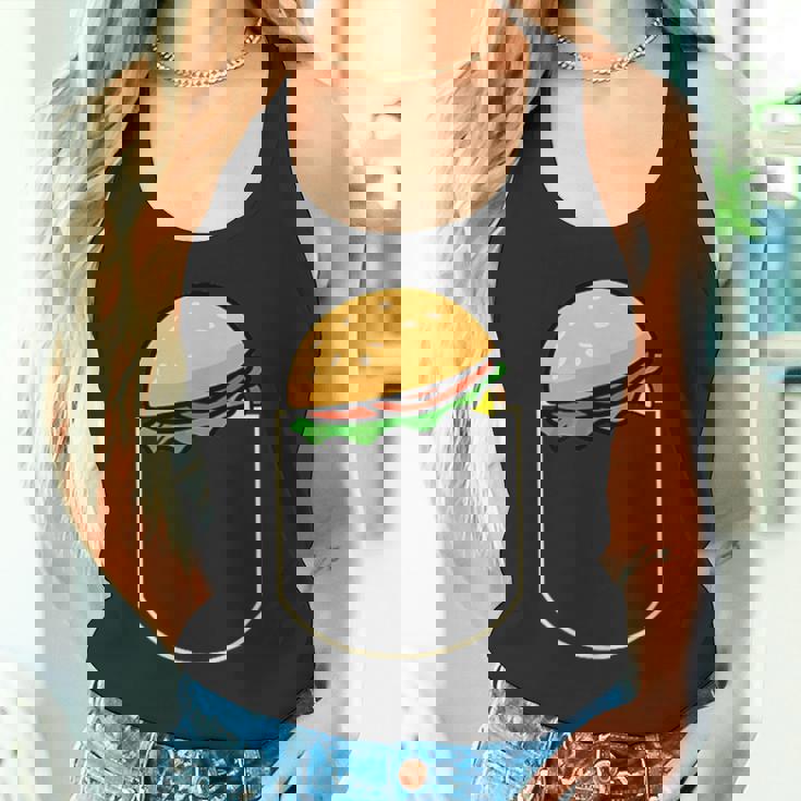 面白いハンバーガー ポケット入り ギフト チーズバーガー ポケット タンクトップ