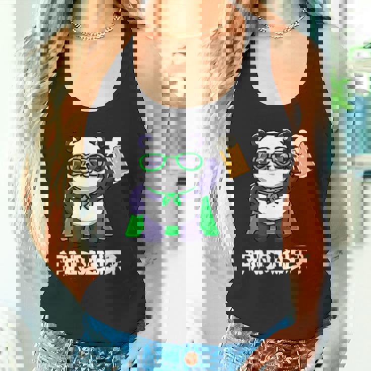 面白いパンダパンダビールドリンカー パンダビール タンクトップ