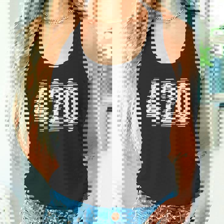 面白いマリファナ-目の錯覚 420 タンクトップ