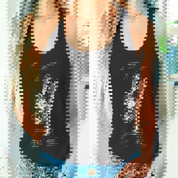 顕微鏡顕微鏡愛好家 レトロサイエンス微生物学 タンクトップ