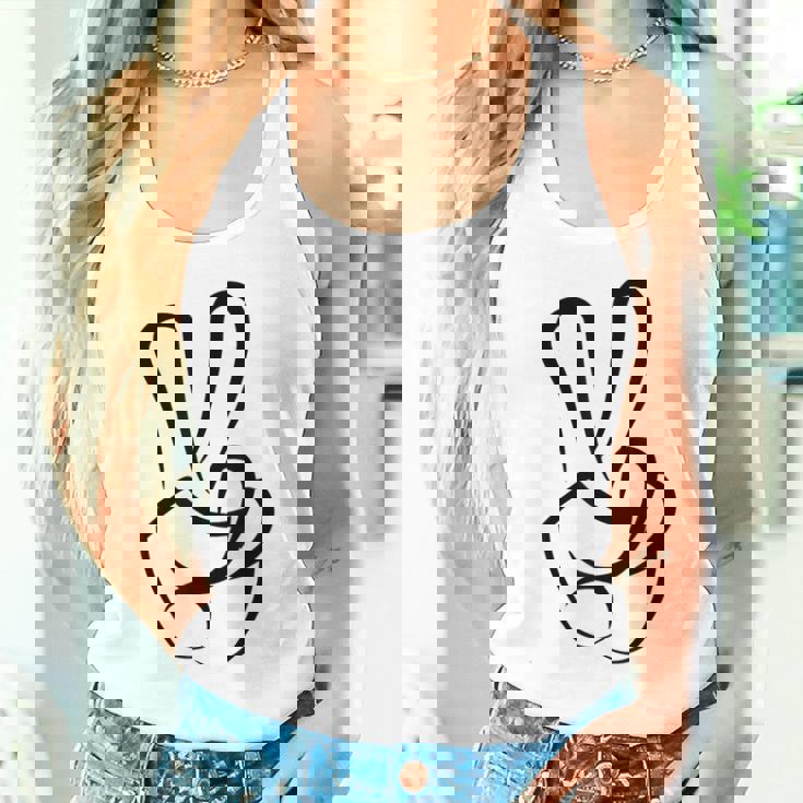 2本指 ピースサイン キュート ビクトリー ハンド ジェスチャー ピースシンボル タンクトップ