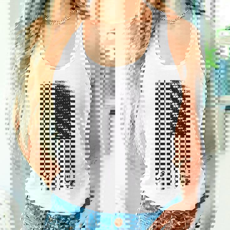 Awesome Barber Usa フラッグ 星 クール コーム ハサミ タンクトップ