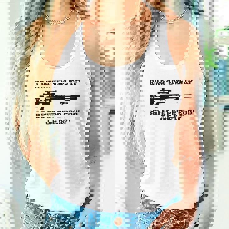 Bad News スナイパーライフル アーミー ジョーク ミリタリー ユーモア タンクトップ