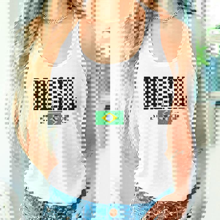 Brasil Est 1500 ブラジル ブラジリアン 国旗 プライド 長袖tシャツ タンクトップ