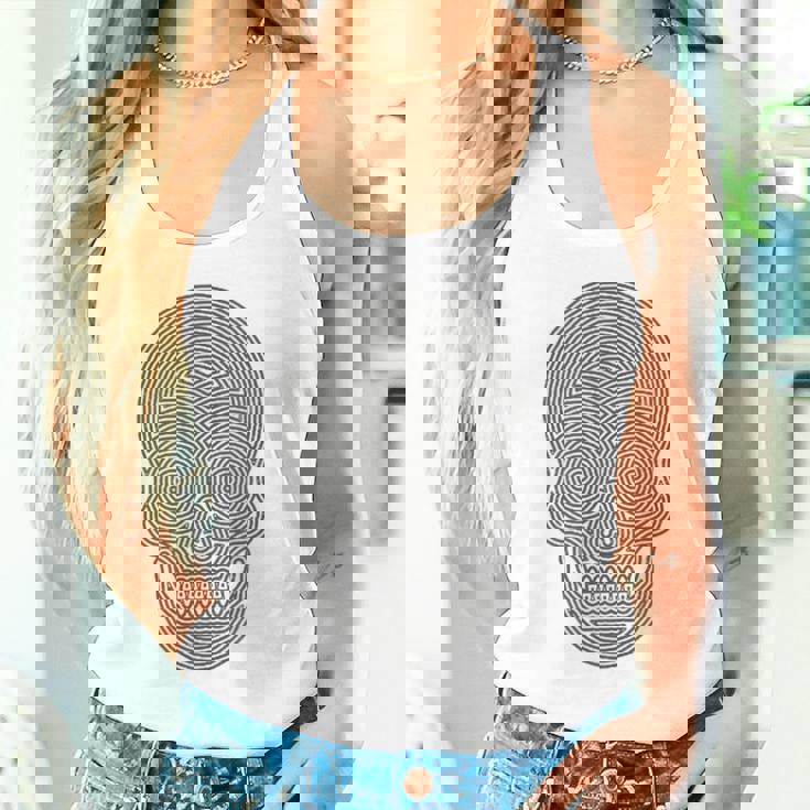 Geometric Skull Optical Illusion Tank Top Geometric Skull Optical Illusion Tank Top