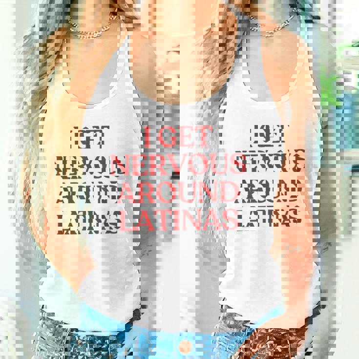 I Get Nervous Around Latinas Y2k Aesthetic Trendy タンクトップ