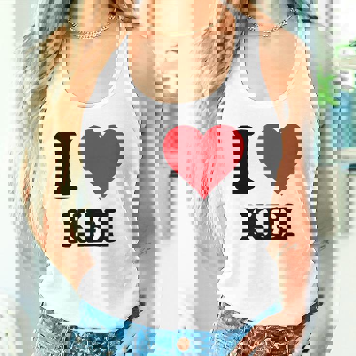 I Heart Keiファーストネーム I Love パーソナライズ タンクトップ