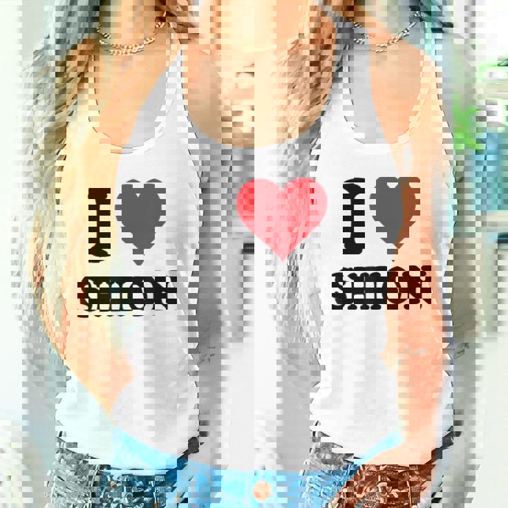 I Hearthion ファーストネーム I Love パーソナライズ タンクトップ