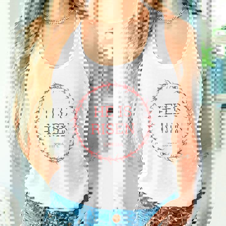 He Is Risen – イエス・キリストの復活イースター聖書の一節 タンクトップ