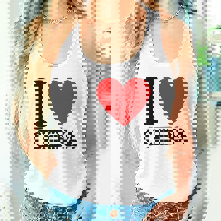 I Love China I Heart China タンクトップ