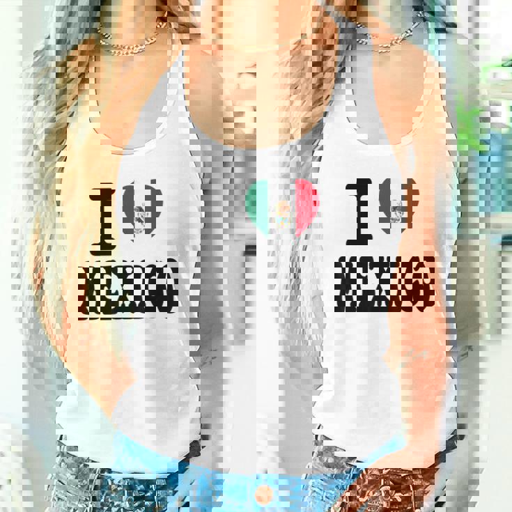 I Love Mexico ハートフラッグ レトロ 旅行 お土産 タンクトップ