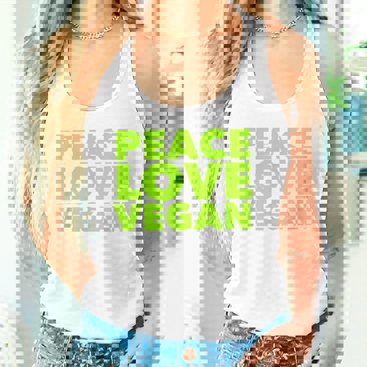 Peace Loveegan クール ベジタリアンとビーガン タンクトップ