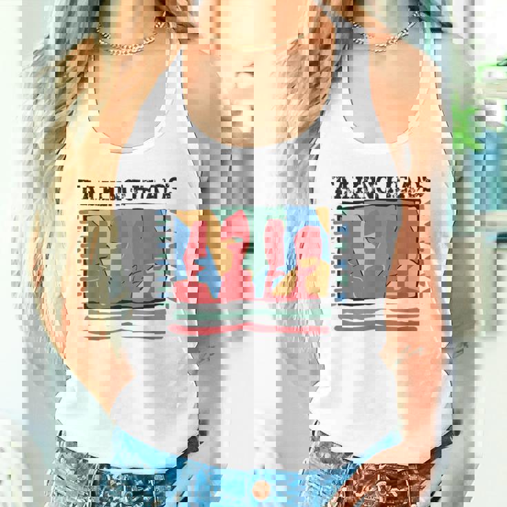 Talking Heads イエロー レトロ グラフィック タンクトップ