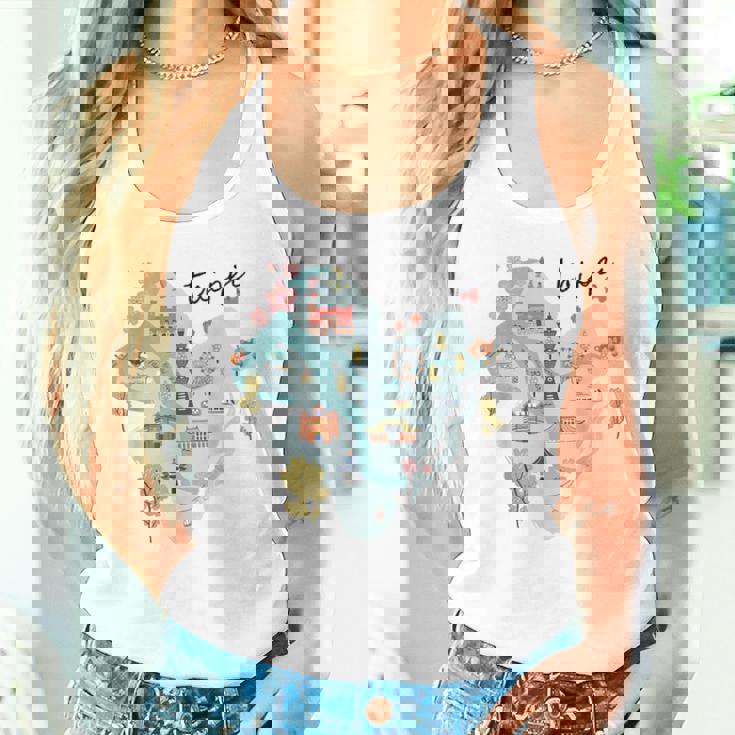 Travel Around Asia 台湾 台北地図 バケーション お土産 タンクトップ