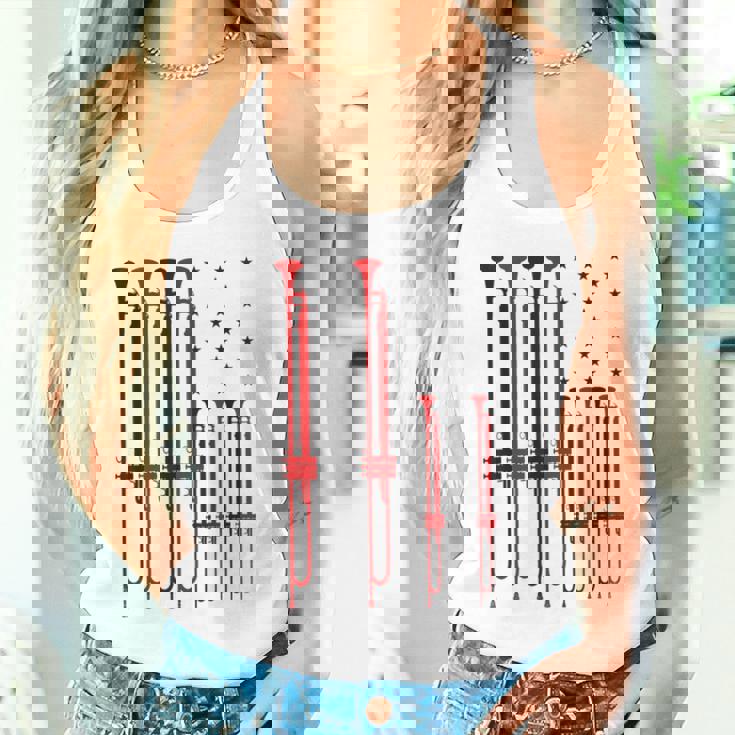 Trumpet Player American Flag Vintage Tank Top