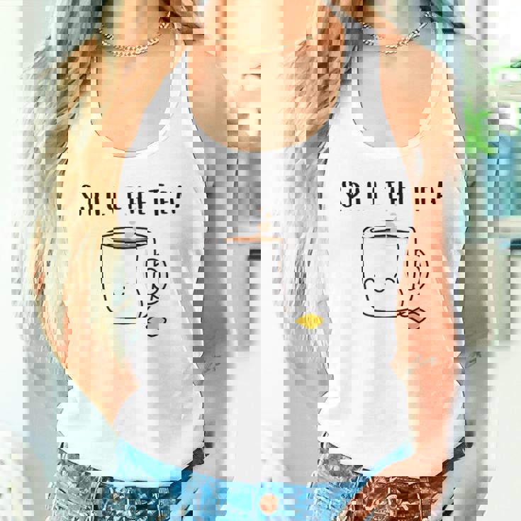 お茶をこぼす 友情 お茶好きの人 かわいい かわいい 湯呑み パーティー タンクトップ