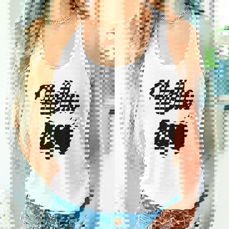 こんにちは40歳 40歳 40歳 誕生日 四十歳 母 タンクトップ