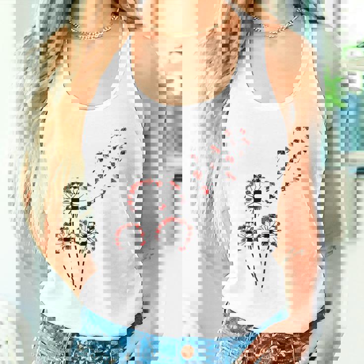 てんとう虫愛好家のためのフラワータンポポてんとう虫シャツ タンクトップ