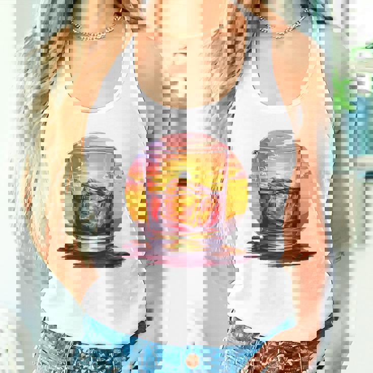 エレガントなウイスキーの夕日 タンクトップ