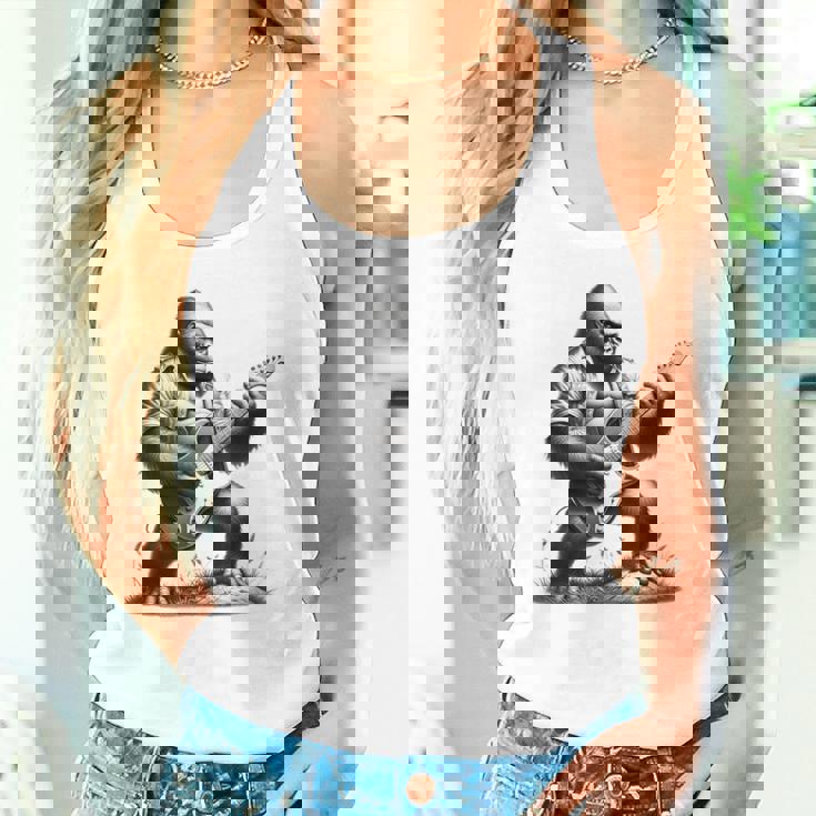 エレキギター ゴリラロックプレーヤー おもしろギフト グラフィック タンクトップ