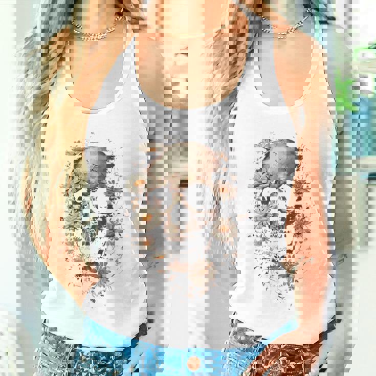 スカルバックプリント。 タンクトップ