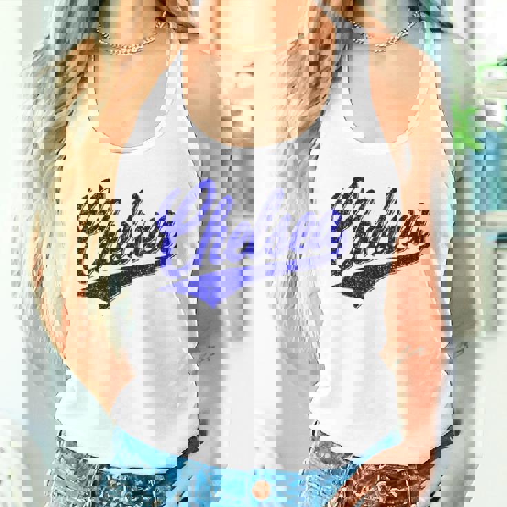 チェルシー ロンドン イングランド バーシティ スクリプト クラシック スポーツ ジャージ タンクトップ