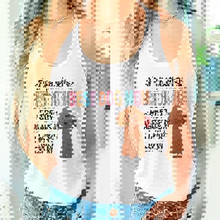 トイプードル最高の犬ママバレンタインデー面白い犬の恋人 長袖tシャツ タンクトップ