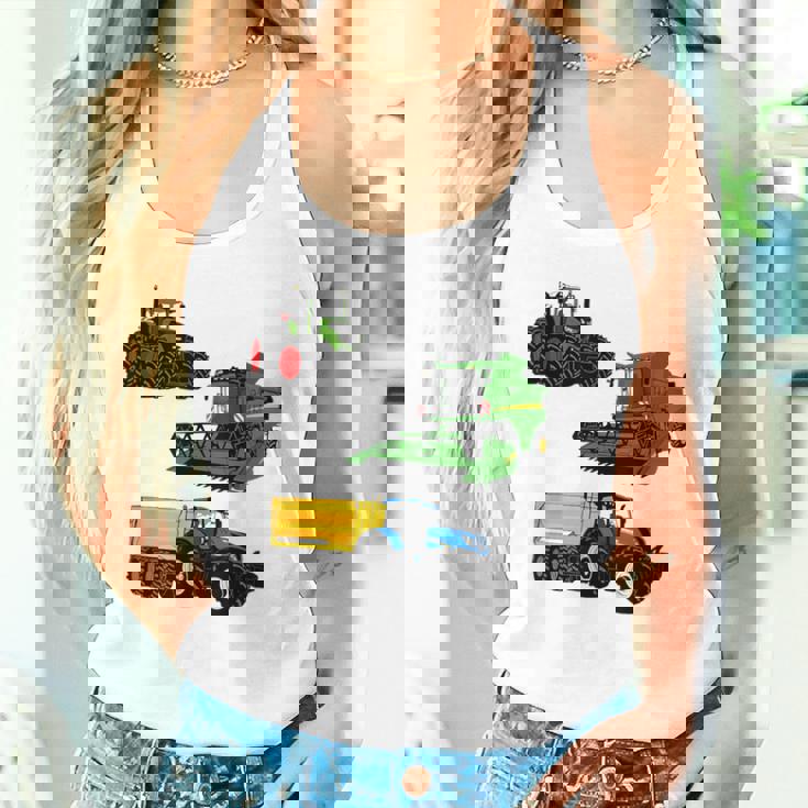 トラクター トラクター コンバインハーベスター 農家 農業 タンクトップ