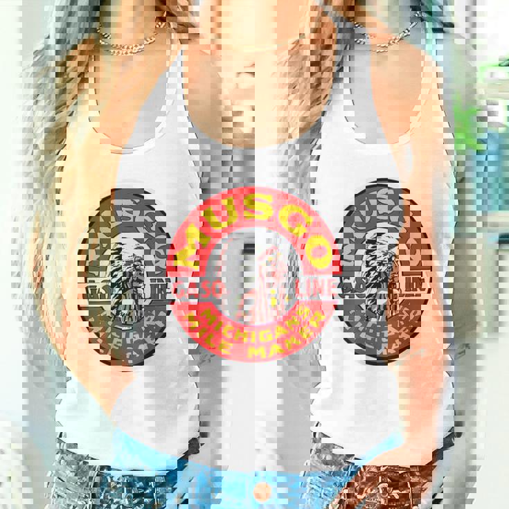 バックプリントのみ レトロ ヴィンテージ ガソリンスタンド ムスゴ ガソリンオイル タンクトップ