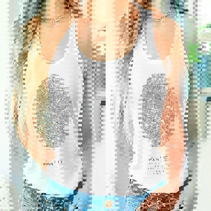 パリ フランス コーディネート 地図 故郷 タンクトップ