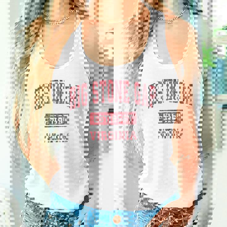 ビッグストーンギャップ バージニアバージニアva ヴィンテージスポーツデザイン レッドデザイン タンクトップ