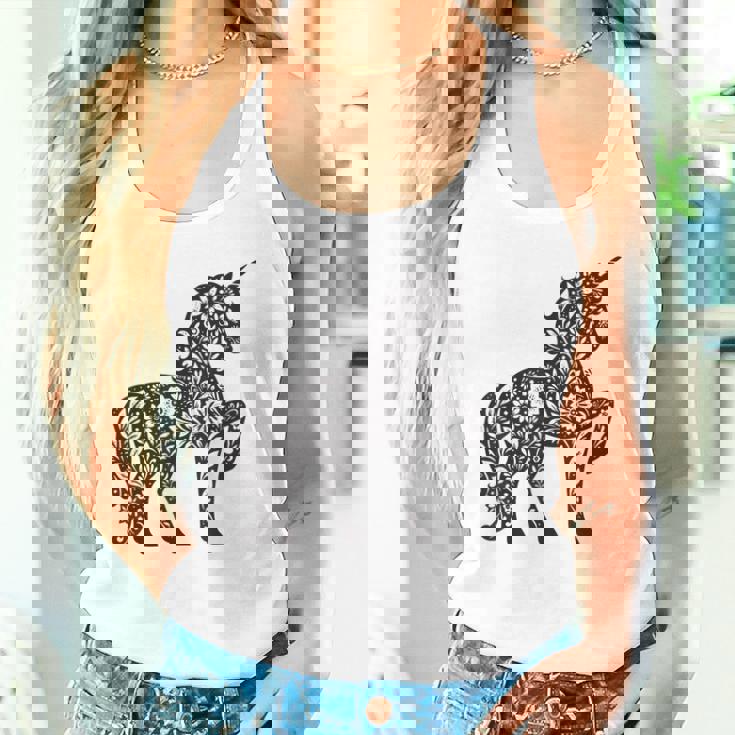 ファンタジーレインボーユニコーンホースファンunicornloverユニコーン タンクトップ