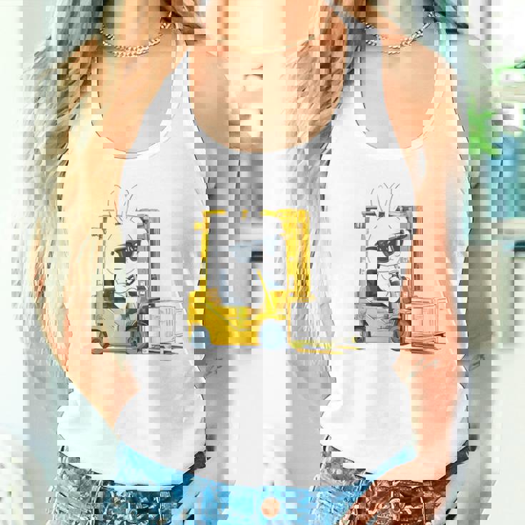 フォークリフト オペレーター フォークリフト ドライバー 物流 うさぎ イースター タンクトップ