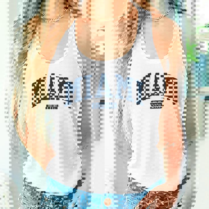 フロリダ州マイアミ Fl カレッジ大学スタイル ネイビー タンクトップ