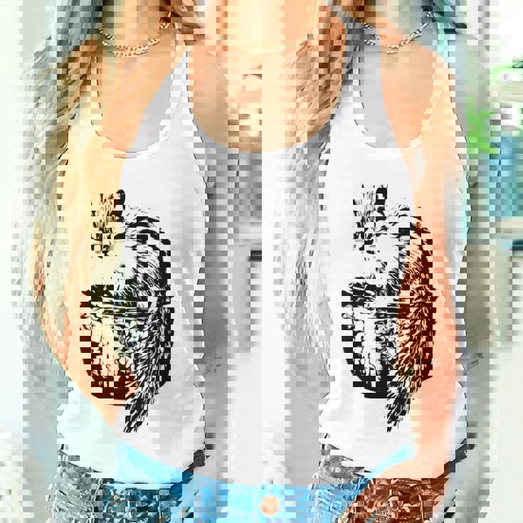 リスちゃん リス シマリス モチーフ げっ歯類 動物 カラフル デザイン タンクトップ