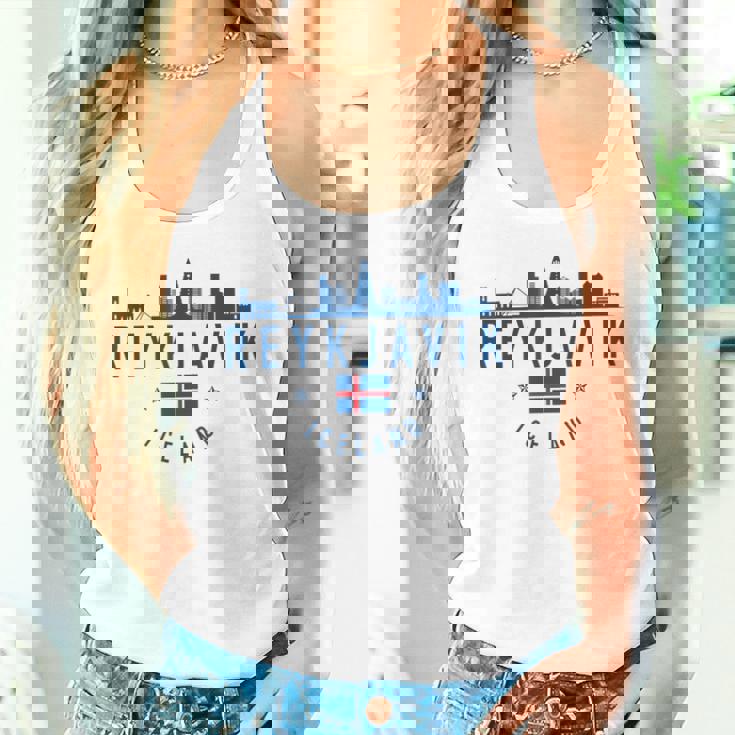 レイキャビク アイスランド アイスランド国旗 スカイライン プライド お土産 タンクトップ