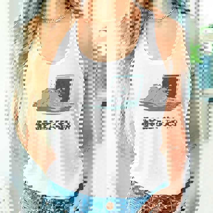 働きたくない 疲れた 寝ている ねこ ネコ 猫好き おもしろ ギャグ ネタ 動物好き 面白い 可愛い 猫 タンクトップ