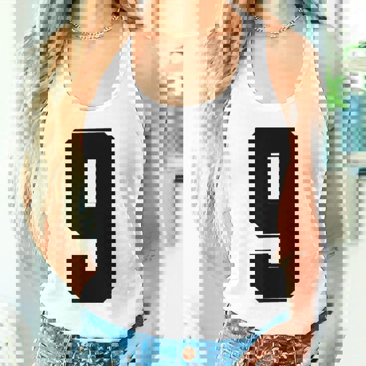 番号9 ナインスポーツジャージ 誕生日年齢 ラッキーナンバーブラック タンクトップ