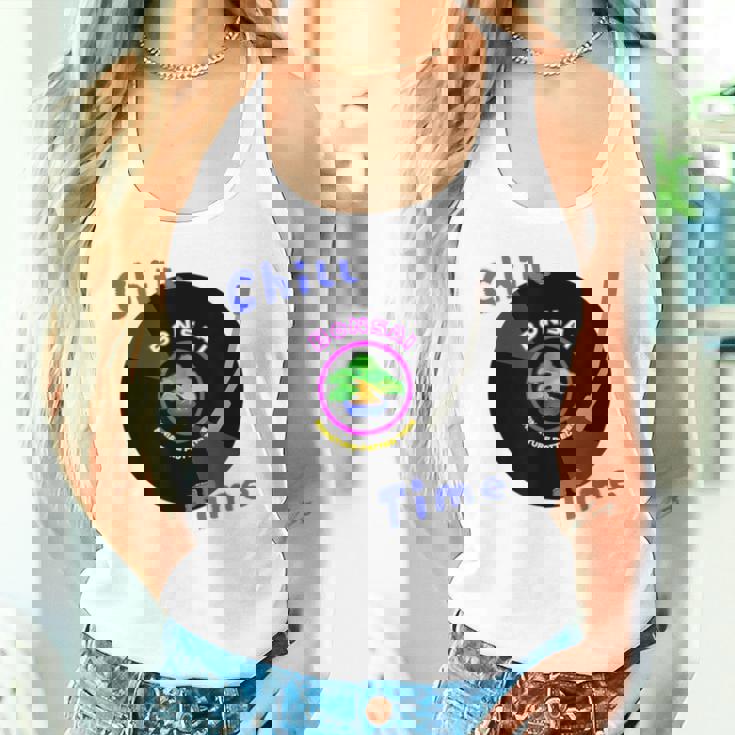 盆栽×レコード 静かに過ごすチル時間デザイン タンクトップ