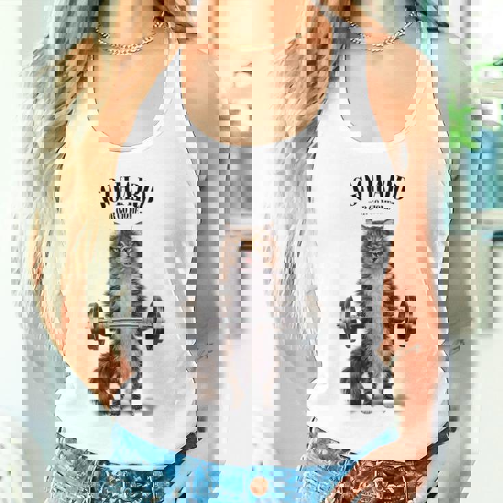 筋トレ ジム やる気がないなら家に帰れ トラ猫 ねこ タンクトップ