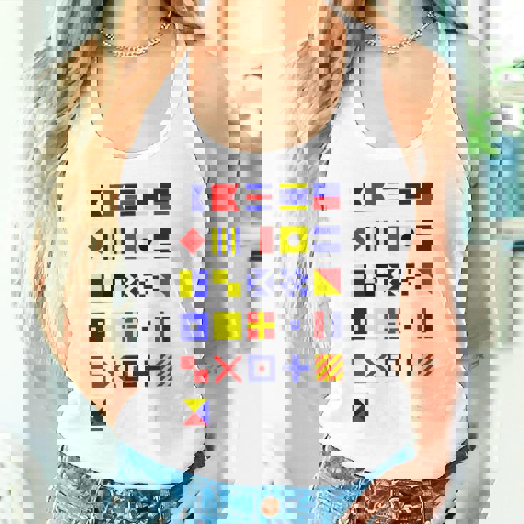 航海信号旗 アルファベット タンクトップ