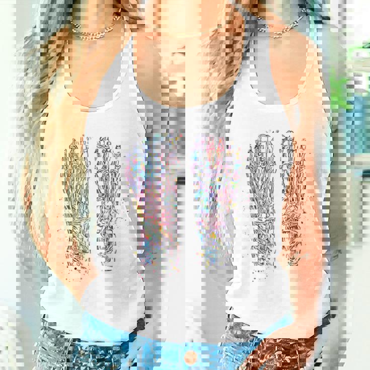 足解剖学 水彩 骨格 足 筋肉 タンクトップ