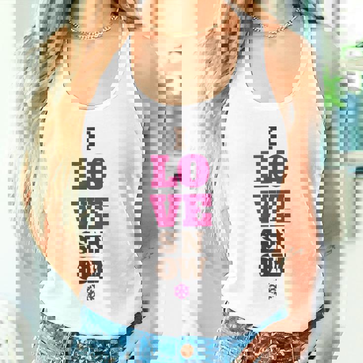 雪の冬が大好き タンクトップ