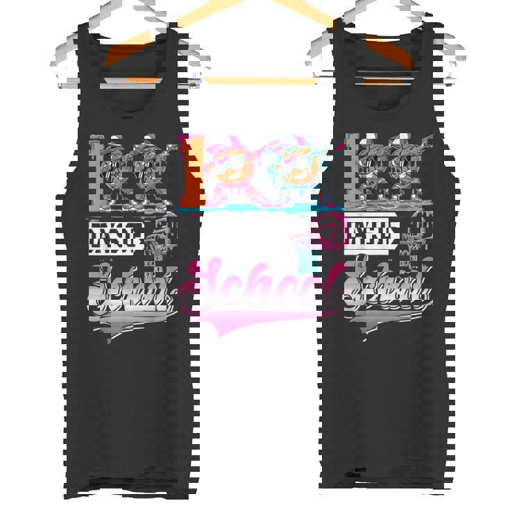 100 Days Of School Boys Basketball Drip 100th Day Teacher Tank Top