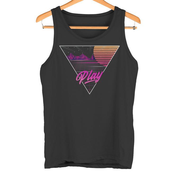 1980年代ynthwave ギフトtシャツ ゲーマーtシャツ レトロスタイリング タンクトップ