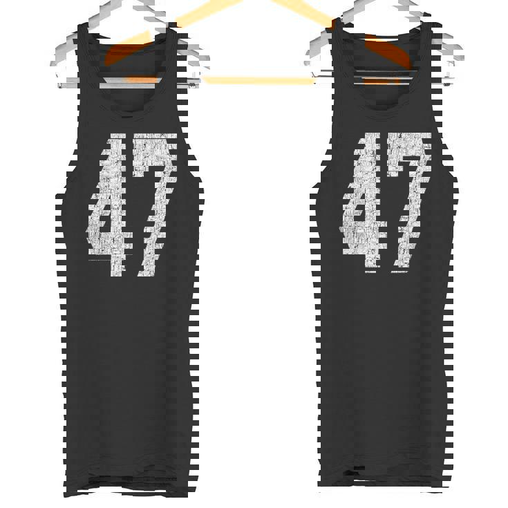 47 ジャージユニフォーム バーシティ スポーツ番号 47歳の誕生日 タンクトップ